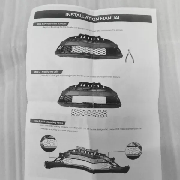 Single Projector Fog Lamp Grill for Kia Carens 2022 Onwards