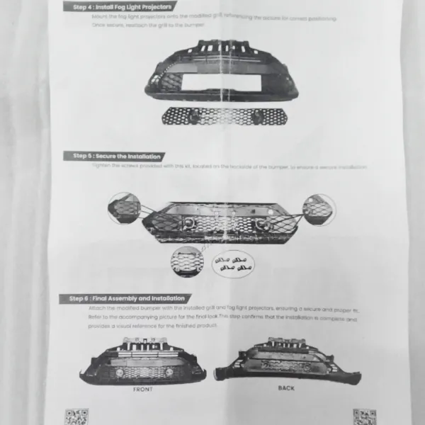 Single Projector Fog Lamp Grill for Kia Carens 2022 Onwards