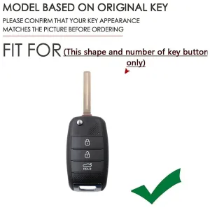 Metal key Cover For Kia Seltos, Carens, Sonet - KIA-B2 Metal key Cover For Kia Seltos, Carens, Sonet - KIA-B2
