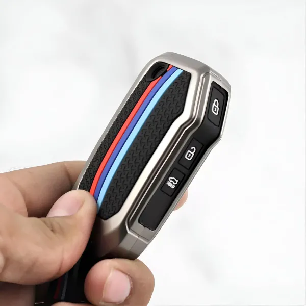 Metal key Cover For Kia Seltos, Carens, Sonet, Carens Clavis