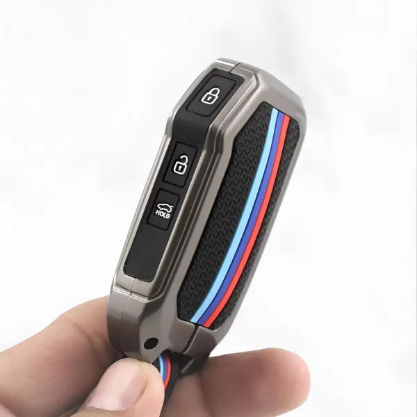 Metal key Cover For Kia Seltos, Carens, Sonet, Carens Clavis