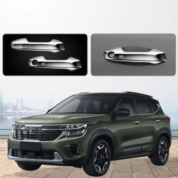 Galio Kia Seltos 2019 Onwards Door Handle Chrome Cover Galio Kia Seltos 2019 Onwards Door Handle Chrome Cover