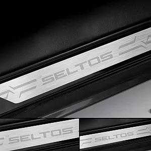 Galio Stainless Steel Door Sill Guards for Kia Seltos 2019 Onwards