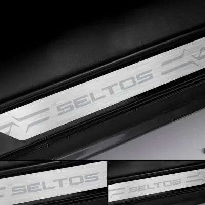Galio Kia Seltos 2019 Onwards Stainless Steel Sill Plate Guards 