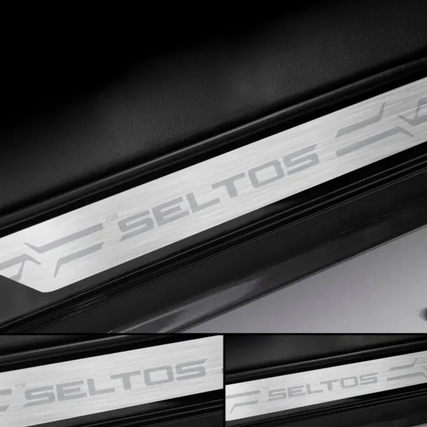 Galio Kia Seltos 2019 Onwards Stainless Steel Sill Plate Guards Galio Kia Seltos 2019 Onwards Stainless Steel Sill Plate Guards