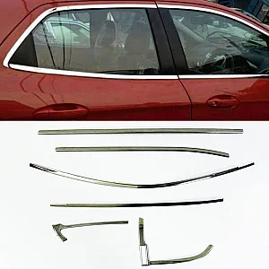 Renault Kwid Full Window Chrome Garnish Trims (Set Of 12Pcs.)
