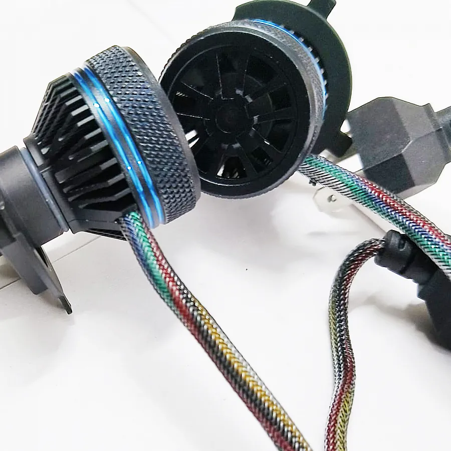 Crystal Eye 130W Tri Color LED Headlight Bulbs - H4/H19