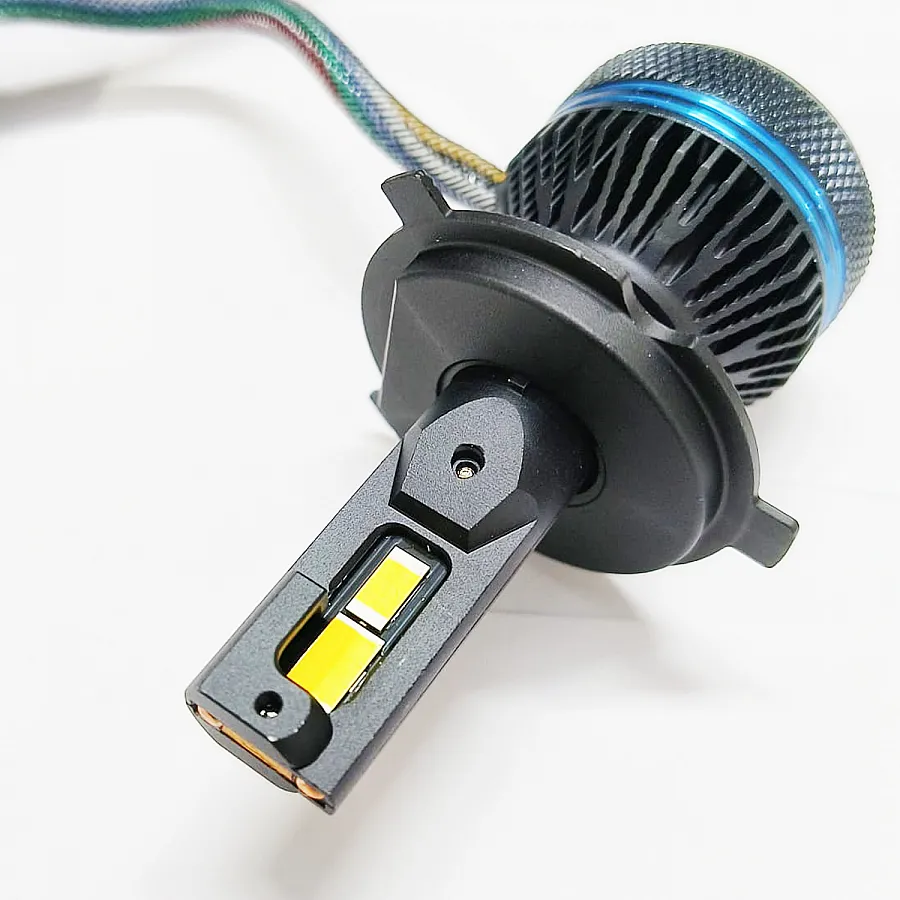 Crystal Eye 130W Tri Color LED Headlight Bulbs - H4/H19