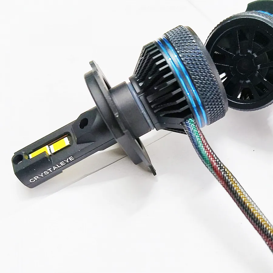 Crystal Eye 130W Tri Color LED Headlight Bulbs - H4/H19