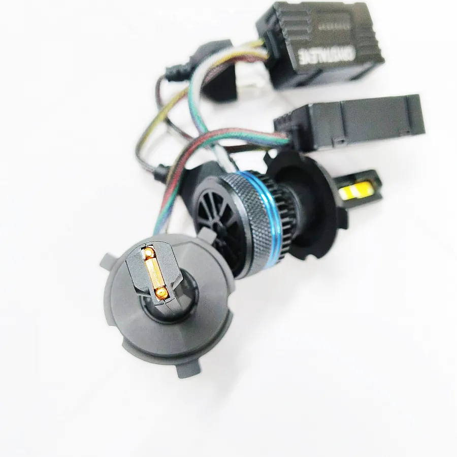 Crystal Eye 130W Tri Color LED Headlight Bulbs - H4/H19