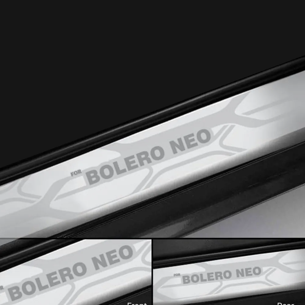 Galio Stainless Steel Door Sill Guards for Mahindra Bolero Neo 2021 Onwards