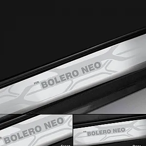 Galio Stainless Steel Door Sill Guards for Mahindra Bolero Neo 2021 Onwards Galio Stainless Steel Door Sill Guards for Mahindra Bolero Neo 2021 Onwards