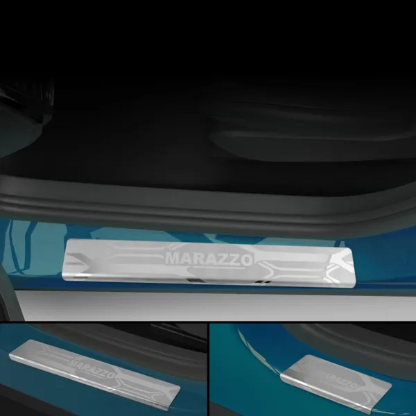 Galio Stainless Steel Door Sill Guards for Mahindra Marazzo 2018 Onwards Galio Stainless Steel Door Sill Guards for Mahindra Marazzo 2018 Onwards