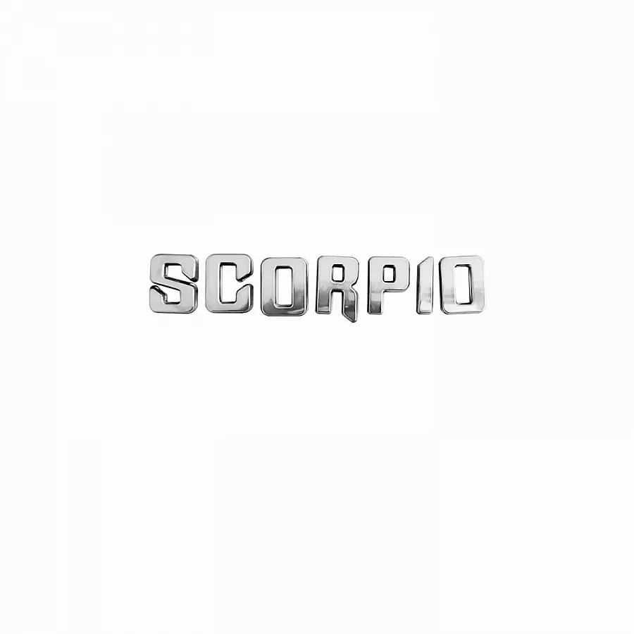 Galio Scorpio Logo 3D Chrome Letter