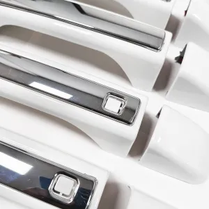 Carhatke Door Handle Cover for Mahindra Scorpio N 2022 Onwards - White with Chrome