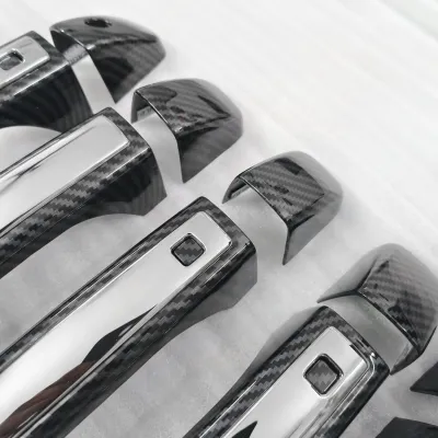 Cnleague Door Handle Cover for Mahindra Scorpio N 2022 Onwards - Black Carbon with Chrome Cnleague Door Handle Cover for Mahindra Scorpio N 2022 Onwards - Black Carbon with Chrome