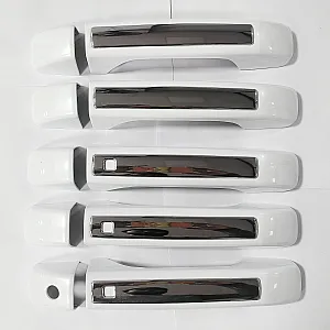Carhatke Door Handle Cover for Mahindra Scorpio N 2022 Onwards - White with Chrome