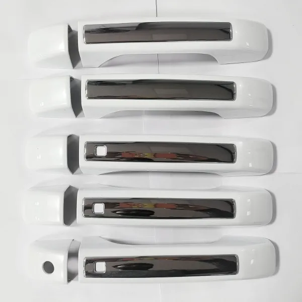 Cnleague Door Handle Cover for Mahindra Scorpio N 2022 Onwards - White with Chrome Cnleague Door Handle Cover for Mahindra Scorpio N 2022 Onwards - White with Chrome