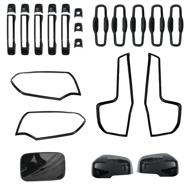 Glossy Black Garnish Combo kit for Mahindra Scorpio N 2022 Onwards Glossy Black Garnish Combo kit for Mahindra Scorpio N 2022 Onwards