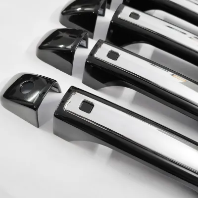 Cnleague Door Handle Cover for Mahindra Scorpio N 2022 Onwards - Black with Chrome Cnleague Door Handle Cover for Mahindra Scorpio N 2022 Onwards - Black with Chrome