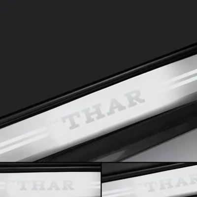 Galio Stainless Steel Door Sill Guards for Mahindra Thar 2020 Onwards Galio Stainless Steel Door Sill Guards for Mahindra Thar 2020 Onwards