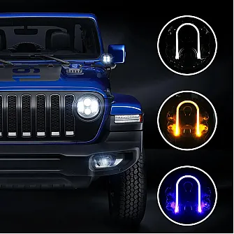 U Design 150W Dual Projector Headlights for Mahindra Thar 2020 Onwards