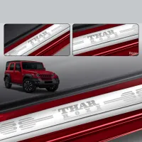 Galio Stainless Steel Door Sill Guards for Mahindra Thar Roxx 2024 Onwards