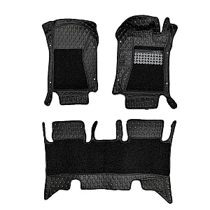 7D Car Floor Mats for Hyundai Creta 2015-20 - Black Color