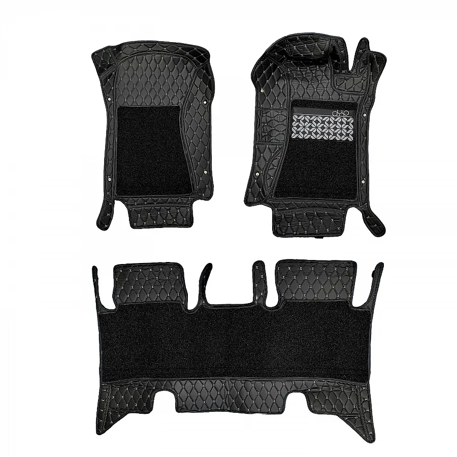 7D Car Floor Mats for Hyundai Creta 2015-20 - Black Color