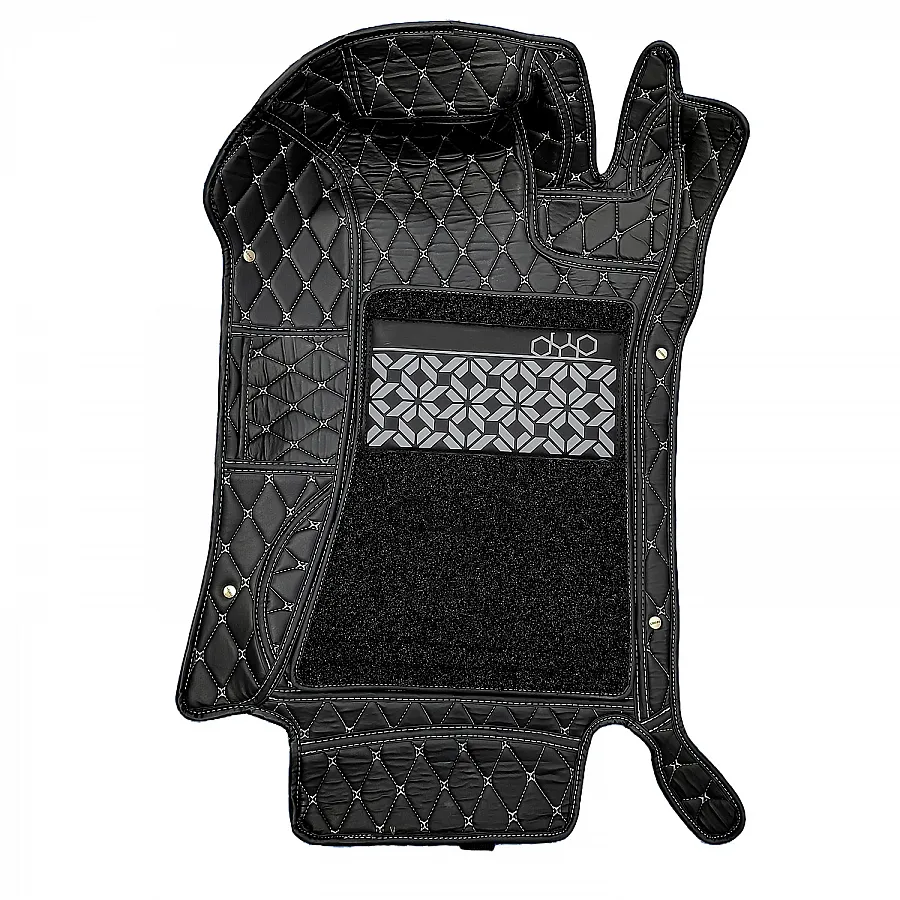 7D Car Floor Mats for VW Virtus 2022 Onwards - Black Color