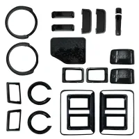 Glossy Black Garnish Combo Kit for Mahindra Thar Roxx 2024 Onwards