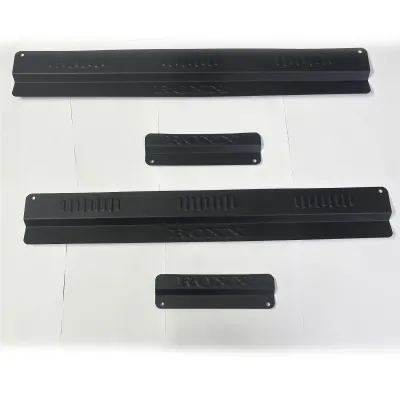 Carhatke Scuff Sill Plate Guards For Mahindra Thar Roxx 2024 Onwards - Matte Black