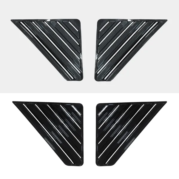 Quarter Window Louver For Mahindra Thar Roxx  - Glossy Black and Black Carbon | ABS Material