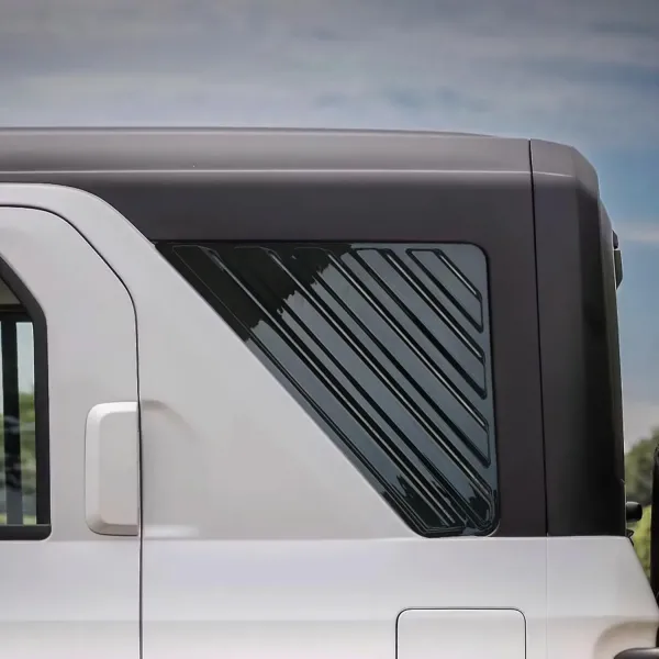 Quarter Window Louver For Mahindra Thar Roxx  - Glossy Black and Black Carbon | ABS Material