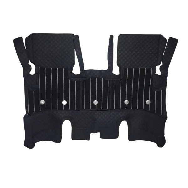 Black Luxury Florino Floor Mats for Mahindra Thar Roxx 2024 Onwards - Automatic