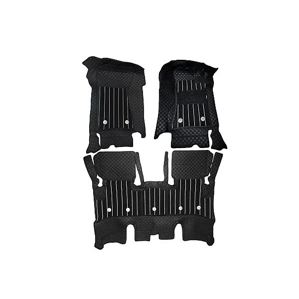 Black Luxury Florino Floor Mats for Mahindra Thar Roxx 2024 Onwards - Automatic