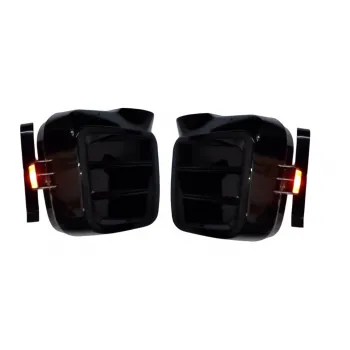 Wrangler Design Mirror Cover with LED for Mahindra Thar 2020 Onwards - Glossy Black