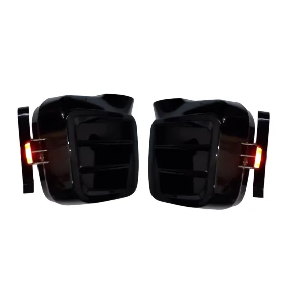 Wrangler Design Mirror Cover with LED for Mahindra Thar Roxx 2024 Onwards - Glossy Black