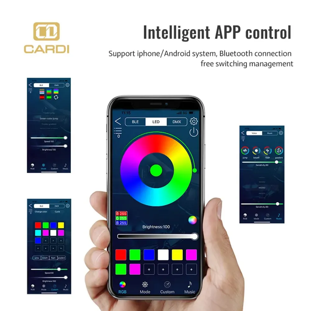 Cardi OEM Type Ambient Atmosphere Interior LED Lights for Mahindra XUV 700 2021 Onwards - 22 Pieces