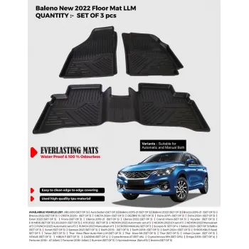 Carhatke TPU Premium LongLife Floor Mats for Maruti Suzuki Baleno 2015 Onwards