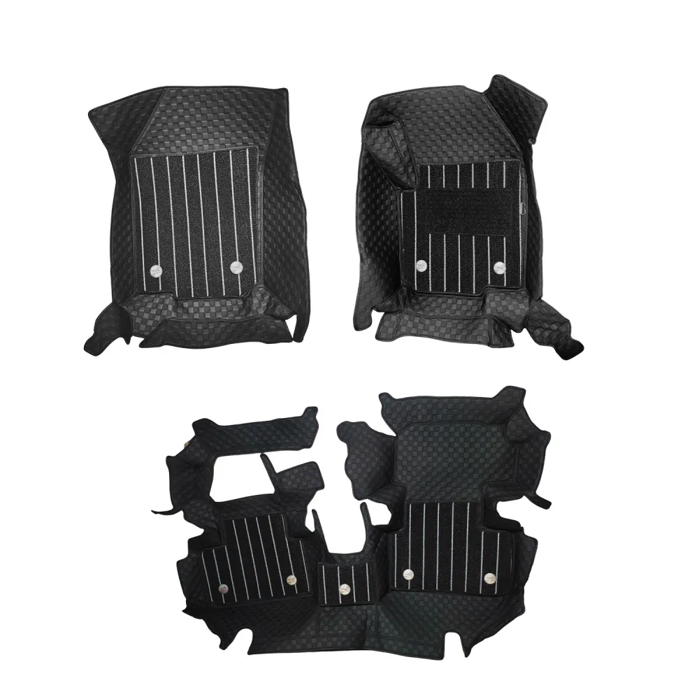 Black Luxury Florino Floor Mats for Maruti Suzuki Brezza 2016-2022