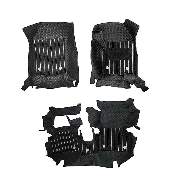 Black Luxury Florino Floor Mats for Maruti Suzuki Brezza 2016-2022 Black Luxury Florino Floor Mats for Maruti Suzuki Brezza 2016-2022