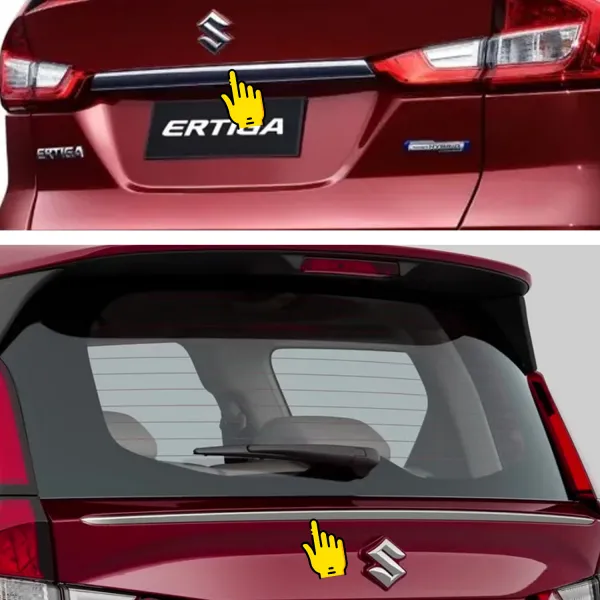 Upper Trunk Chrome &  Number Chrome  for Maruti Suzuki Ertiga 2022 Onwards