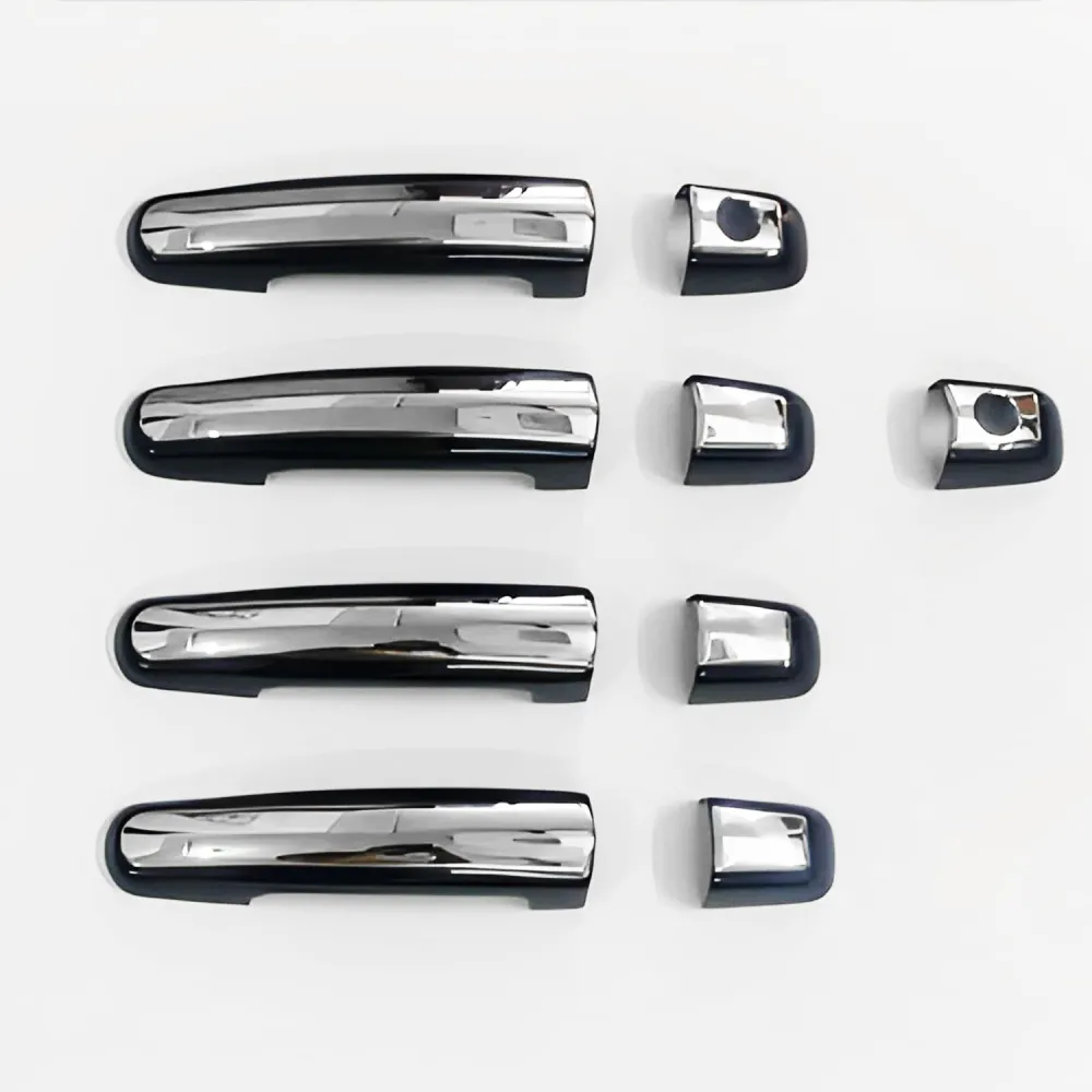 Cnleague Black with Chrome Door Handle Cover for Brezza, Victoris, Grand Vitara, Hyryder, Swift Old, Swift Dzire Old, Ritz, SX4, Ertiga Old, Celerio, Ignis