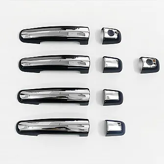 Cnleague Black with Chrome Door Handle Cover for Brezza, Victoris, Grand Vitara, Hyryder, Swift Old, Swift Dzire Old, Ritz, SX4, Ertiga Old, Celerio, Ignis