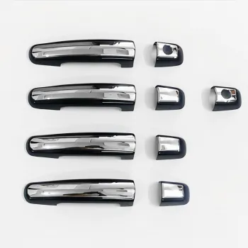 Cnleague Black with Chrome Door Handle Cover for Brezza, Victoris, Grand Vitara, Hyryder, New Swift, Swift Old, Swift Dzire Old, Ritz, SX4, Ertiga Old, Celerio, Ignis