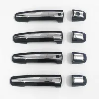 Cnleague Black with Chrome Door Handle Cover for Brezza, Victoris, Grand Vitara, Hyryder, New Swift, Swift Old, Swift Dzire Old, Ritz, SX4, Ertiga Old, Celerio, Ignis