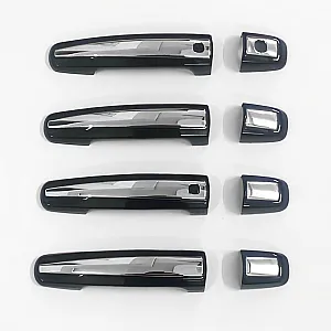 Cnleague Black with Chrome Door Handle Cover for Brezza, Victoris, Grand Vitara, Hyryder, Swift Old, Swift Dzire Old, Ritz, SX4, Ertiga Old, Celerio, Ignis
