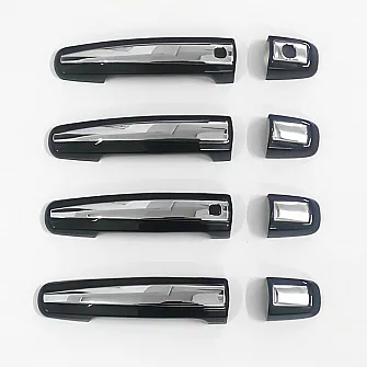 Cnleague Black with Chrome Door Handle Cover for Brezza, Victoris, Grand Vitara, Hyryder, Swift Old, Swift Dzire Old, Ritz, SX4, Ertiga Old, Celerio, Ignis