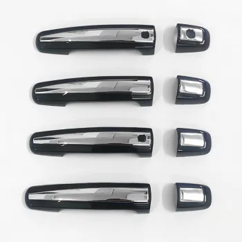 Cnleague Black with Chrome Door Handle Cover for Brezza, Victoris, Grand Vitara, Hyryder, Swift Old, Swift Dzire Old, Ritz, SX4, Ertiga Old, Celerio, Ignis